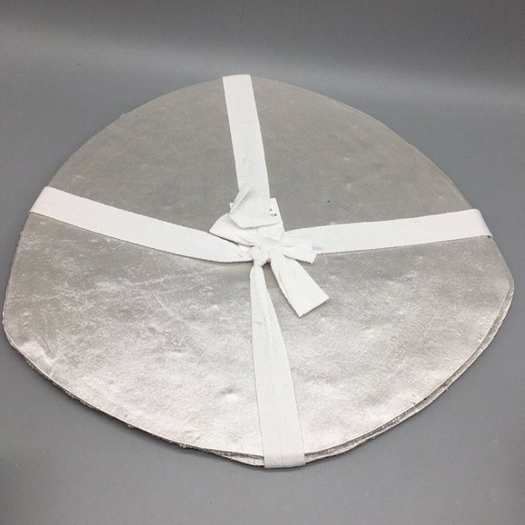 x4 Coastal Collection Beaded Seashell Placemat Set Ocean Beach Turquoise Silver - Picture 8 of 8